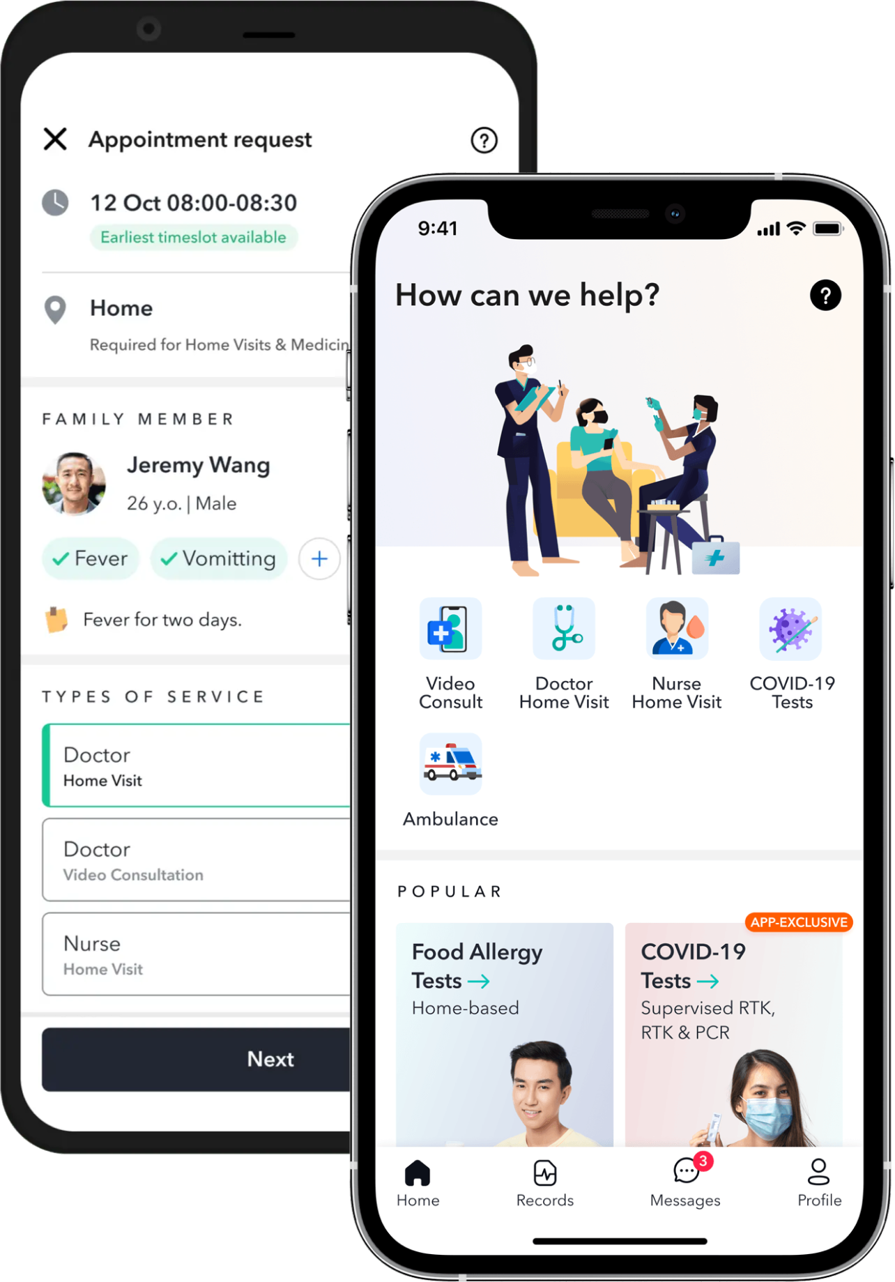 Speedoc home screen