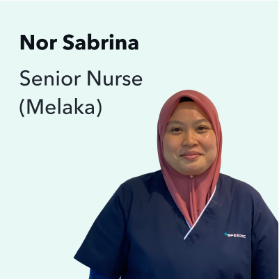 Nor Sabrina Speedoc senior nurse from Melaka